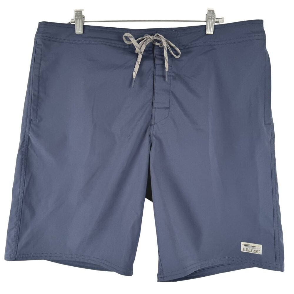L.L. Bean Board Shorts Mens Size 38 Blue Polyester Blend Beach Outdoor Ss-1743